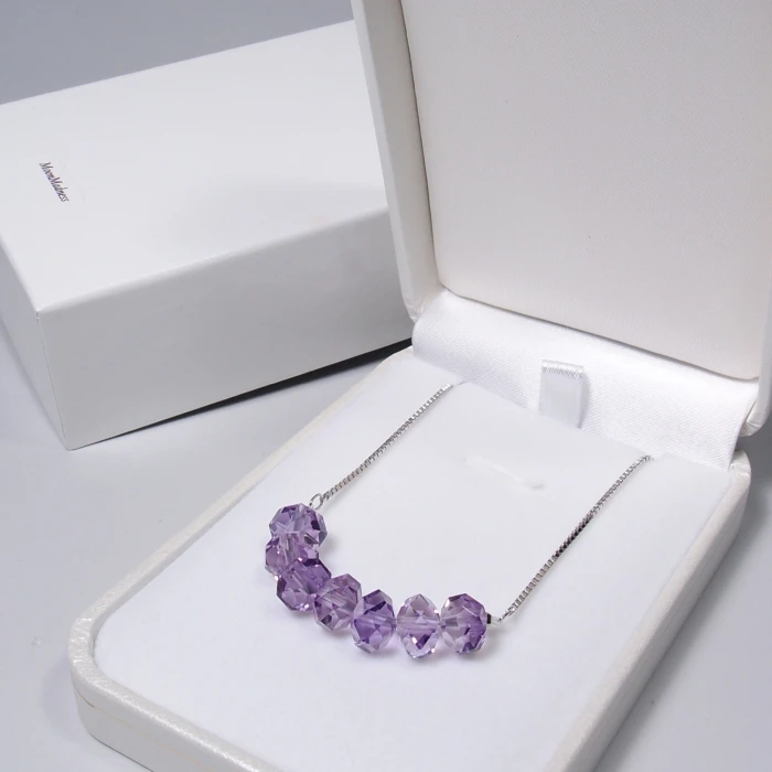 アメシスト（紫水晶）連擦り32面カットペンダント